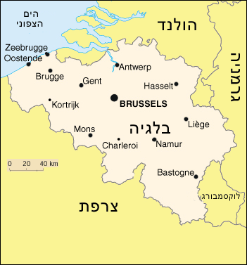 מפת בלגיה