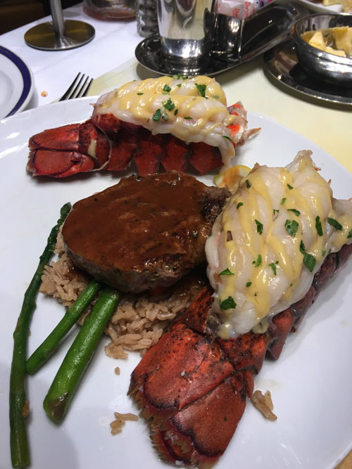 זנב לובסטר וסטייק פילה