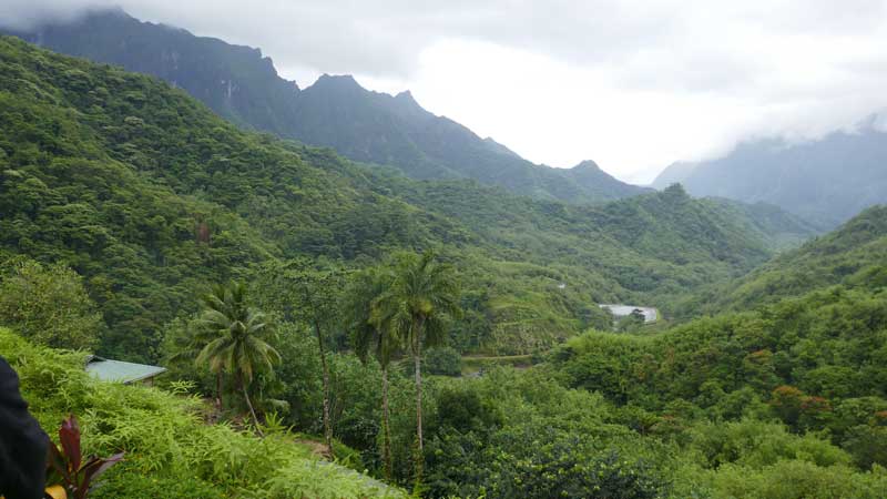 View from the restaurant in central Tahiti