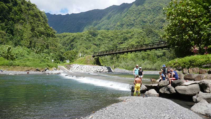 Waterfalls in central Tahiti